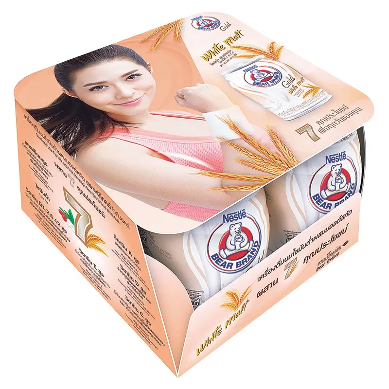 Nestle Bear Brand Gold Sterilized milk White Malt 140ml Pack of 4 boxes