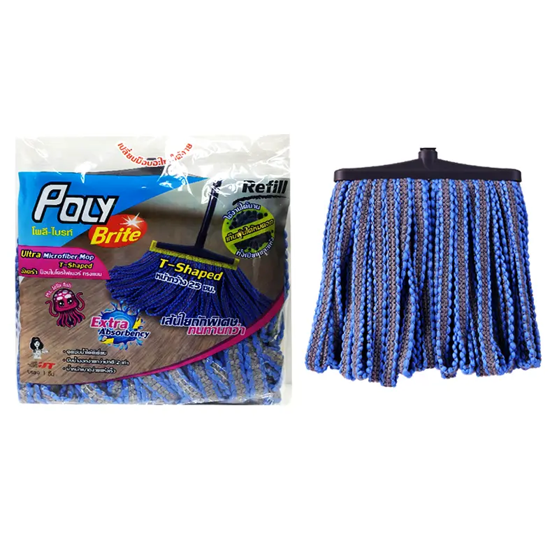 Poly Brite Ultra Microfiber Mop T Shape Refill (Mr. Jellyfish) 25cm per piece