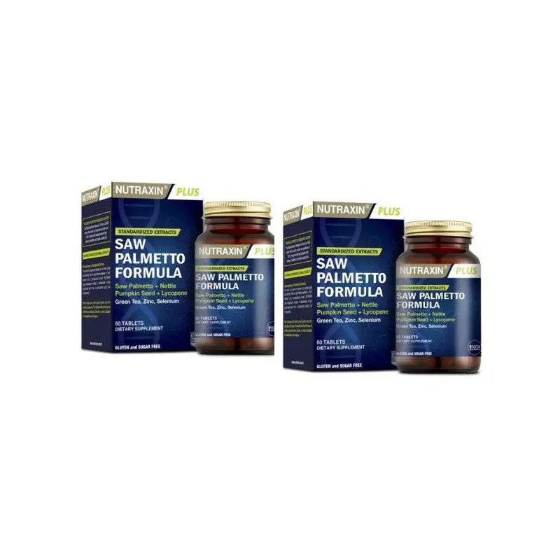 Nutraxin Plus Saw Palmetto Formula 60 Tablets X 2 Pieces