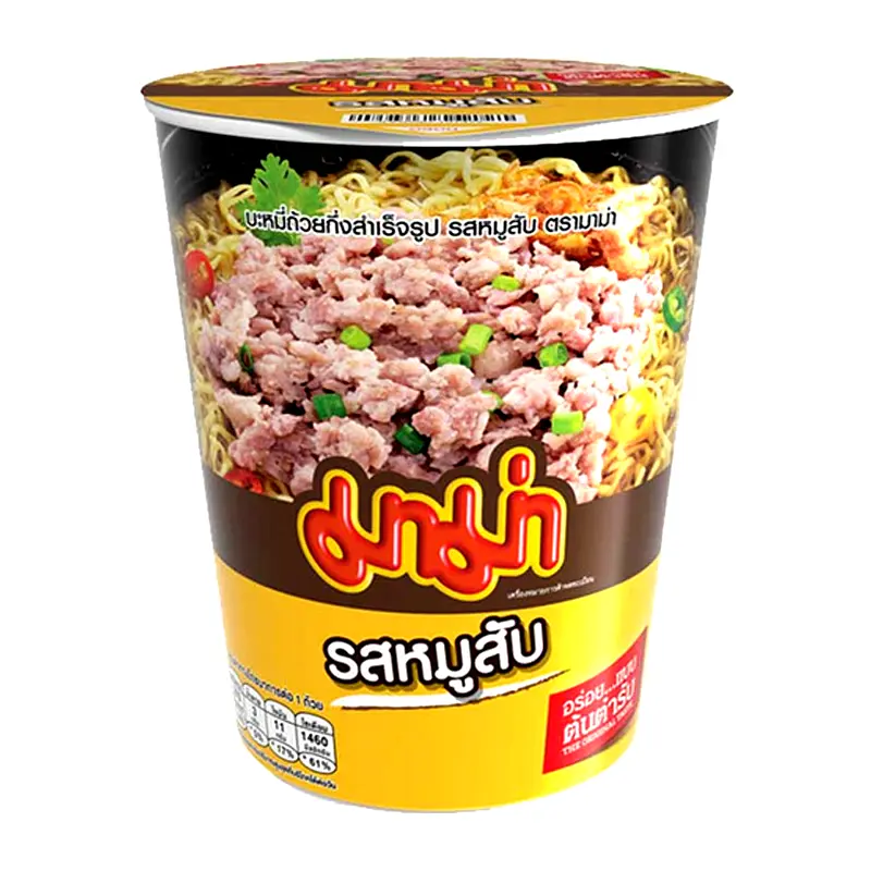 Mama Cup Instant Noodles Minced Pork Flavour Size 60g