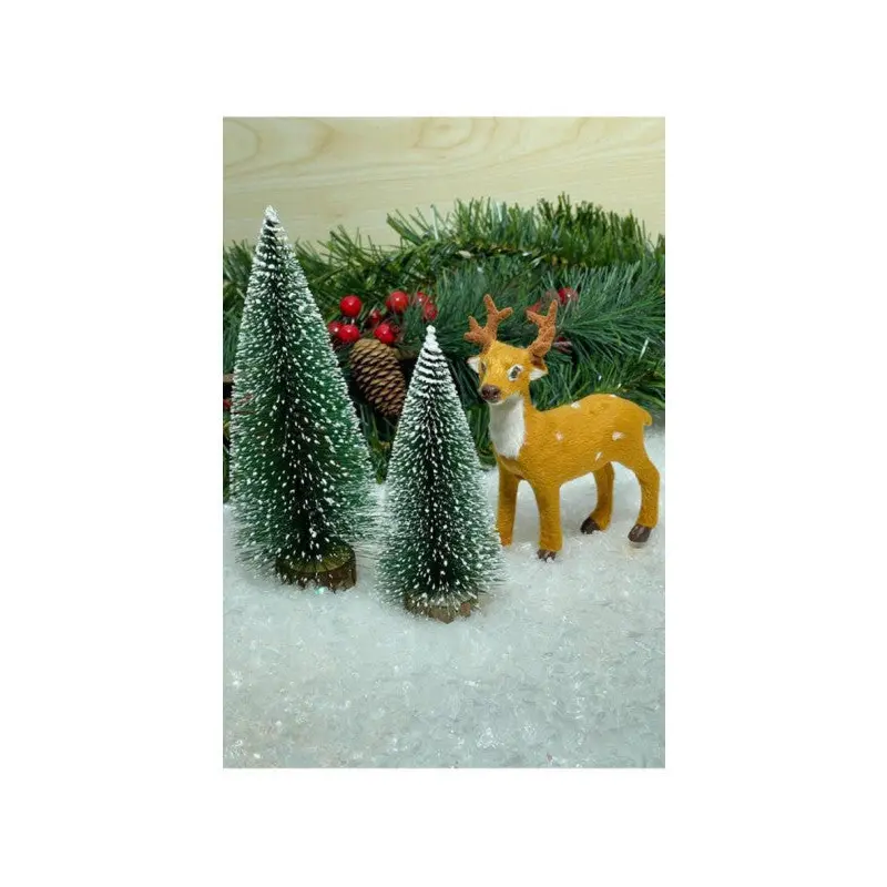 Beyss Christmas Pine Tree Ornament Table Pine Deer Set