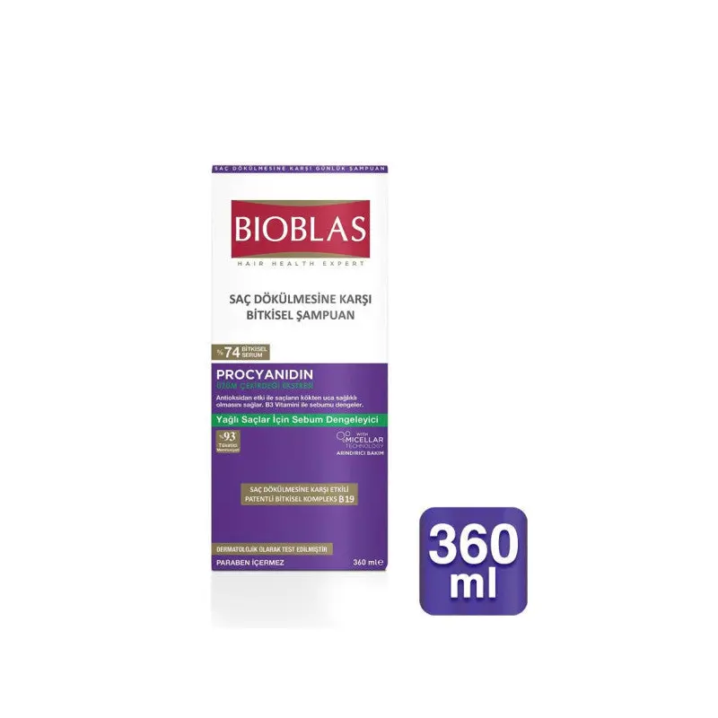 Bioblas Procyanidin Anti Hair Loss And Oiliness Shampoo 360 Ml