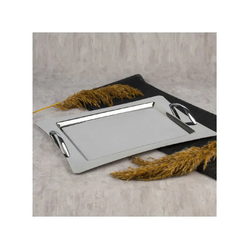 Nehir Karanfil Plain 18/10 Stainless Steel Tea Coffee Serving Tray