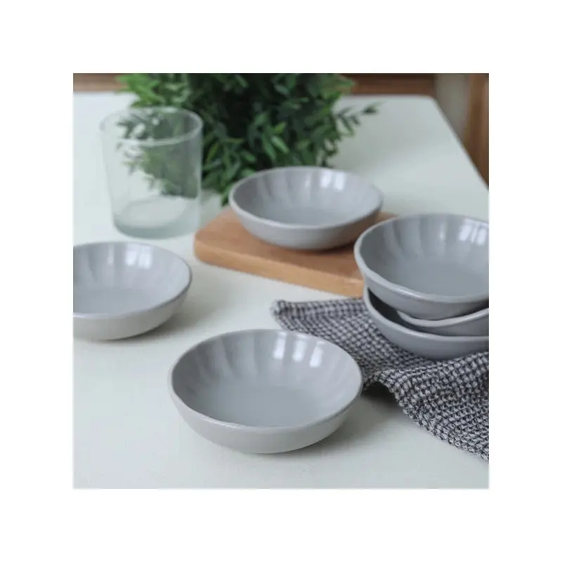 Keramika Matte Gray Sirius Snack / Sauce Bowl 12 Cm 6 Pieces 995