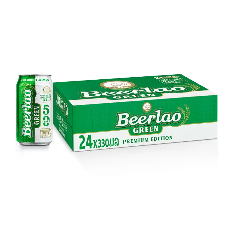BEER LAO GREEN CAN BOX 330 ml OF 24 CANS