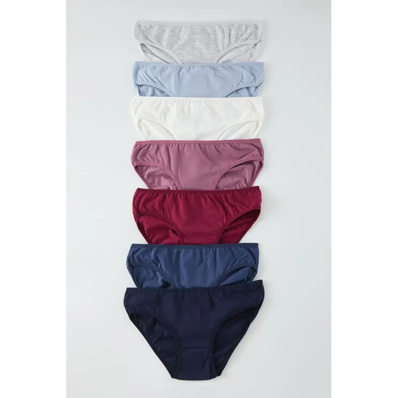 Women's 7 Pack Multi-Colored Plain Briefs