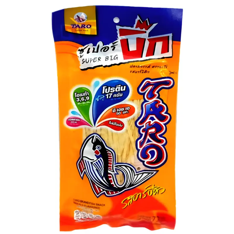 Taro Super Big Fish Snack BBQ Flavoured Size 72g