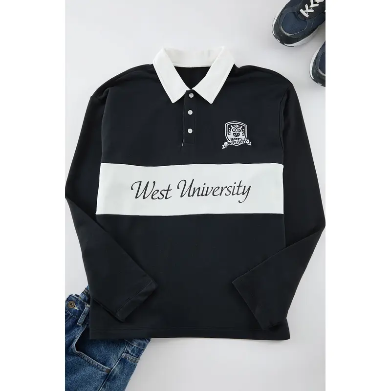 Man Men's Slogan Long Oversized Sweatshirt