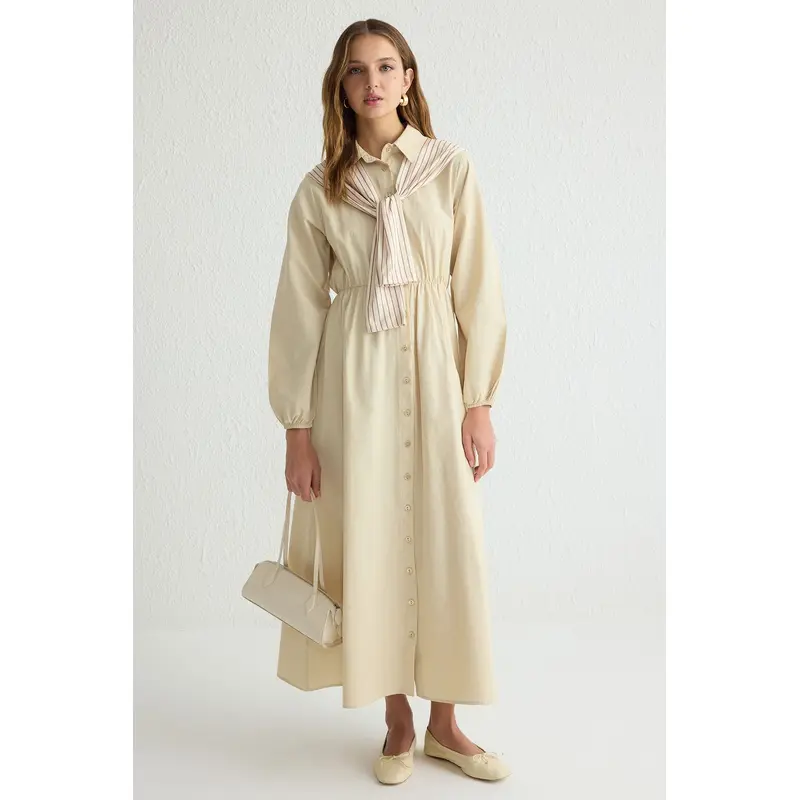 Modest Women's Plain Midi Long Casual Regular Modest Dresses