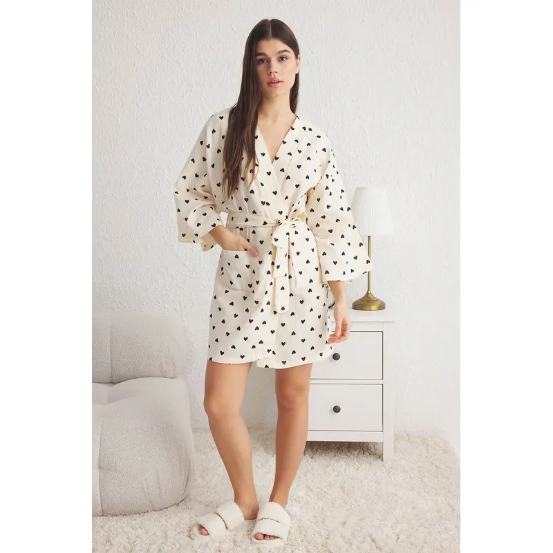 Women's Heart Dressing Gown