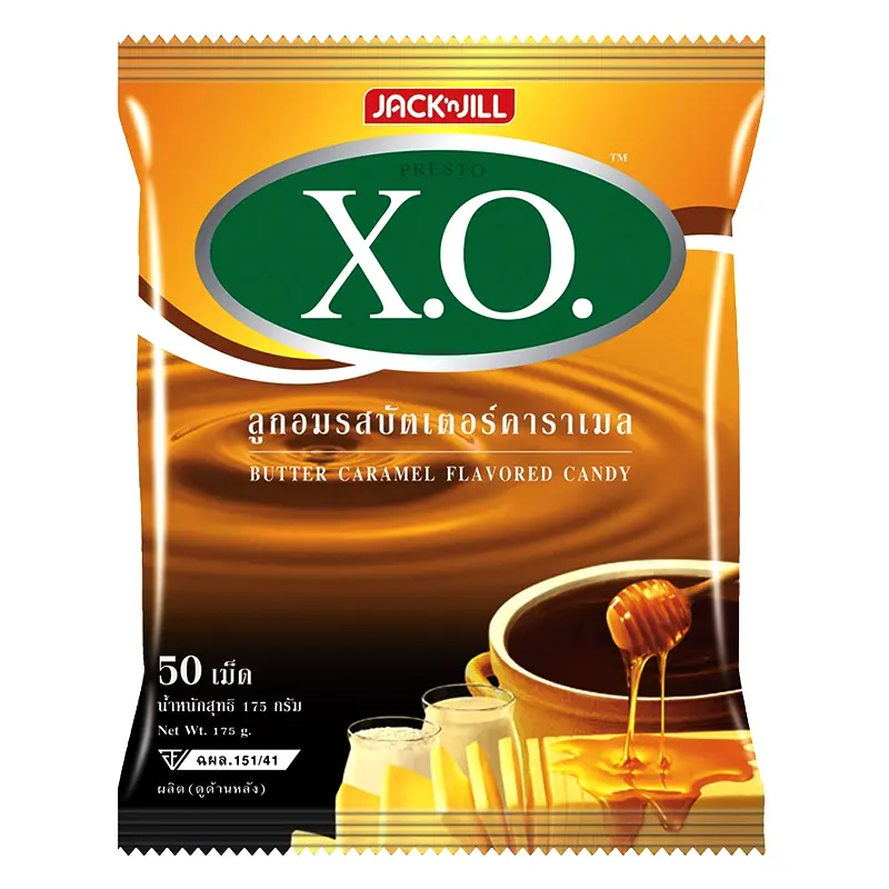 X.O Butter Caramel Flavored Candy Size 110g Pack of 50pcs