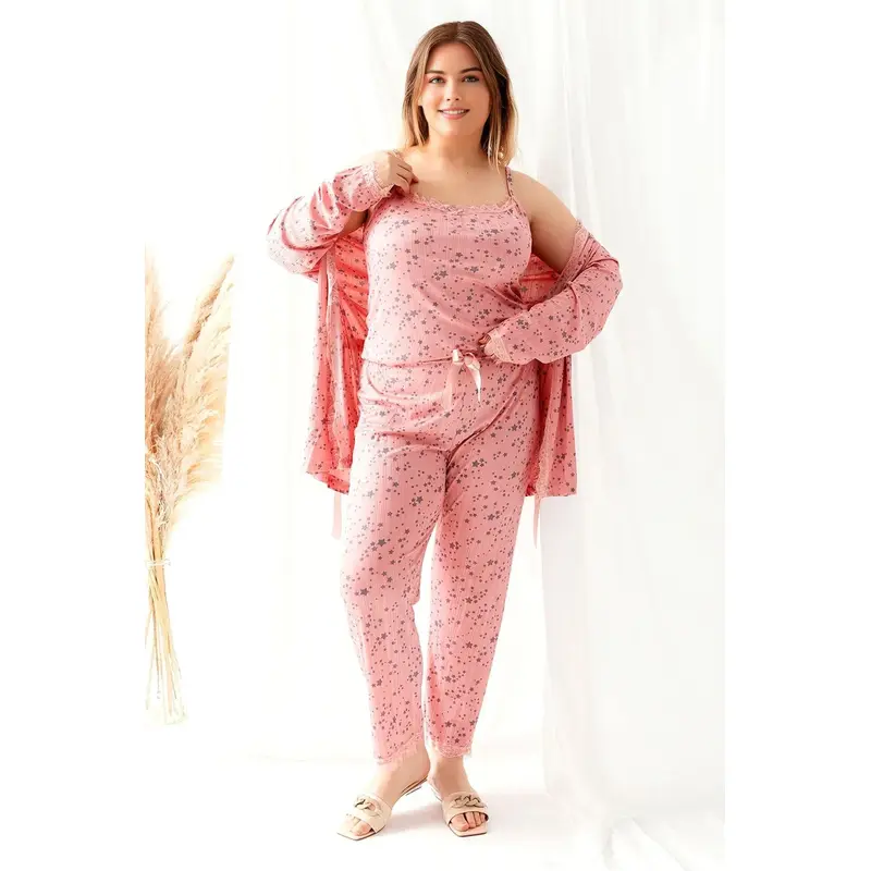 Curve Women's Animals Hanging Fitted Plus Size Pajama Set