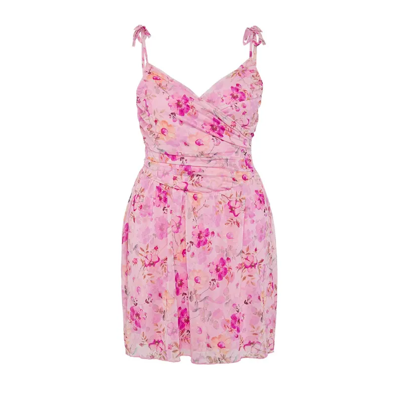 Curve Women's Flowering Mini Hanging Casual/daily Relaxed Plus Size Dress