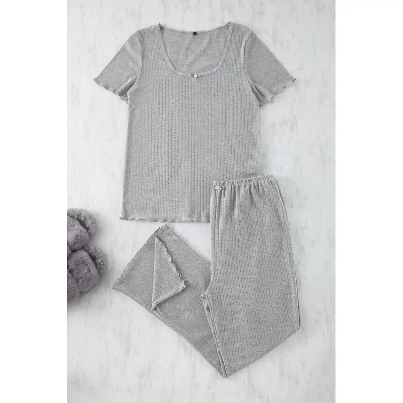 Curve Women's Straight Short Regular Plus Size Pajama Set