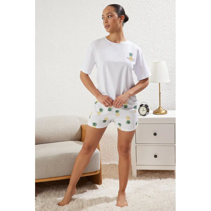 Women's 2 Pack Printed Short Loungewear Regular Pajama Set