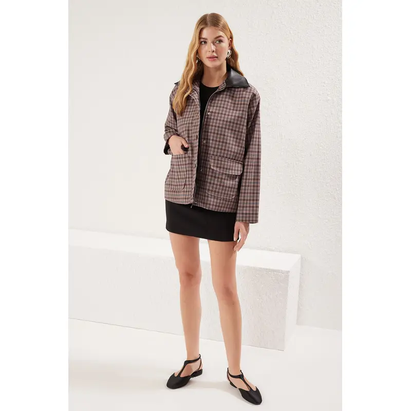 Women's Plaid Oversize Winter Jacket