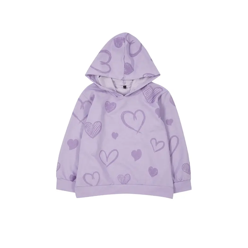kds Girls Purple Printed Long Regular Sweatshirt