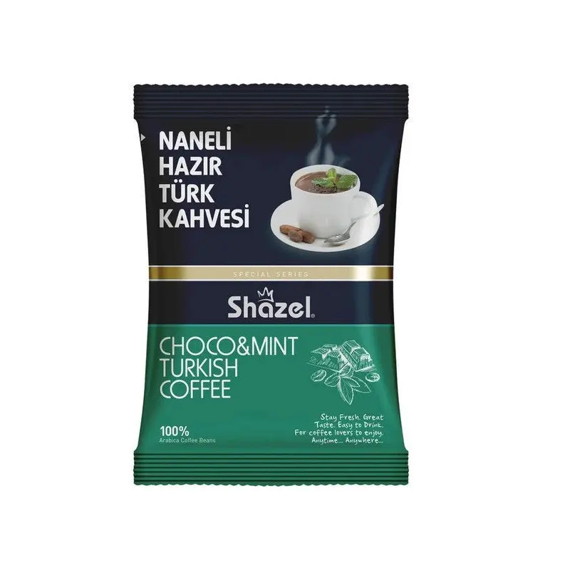 Shazel Special Mint Instant Turkish Coffee 100 Gr 12 Pieces