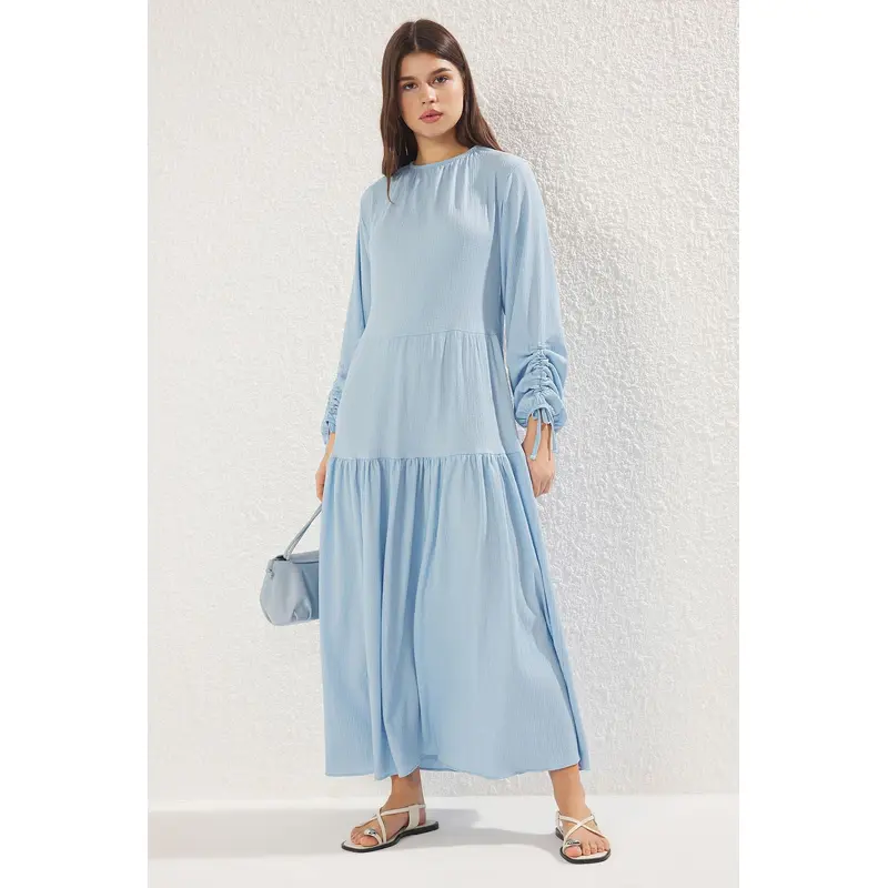 Modest Women's Plain Maxi Long Casual Relaxed Fit Modest Dresses