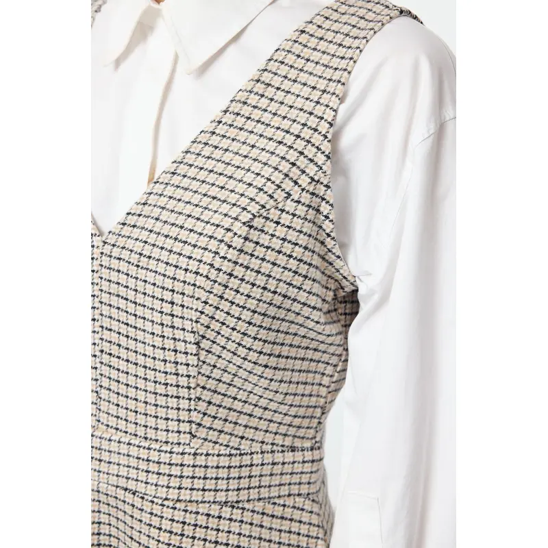 Women's Plaid / Checkered Mini Sleeveless Casual/daily Regular Dress