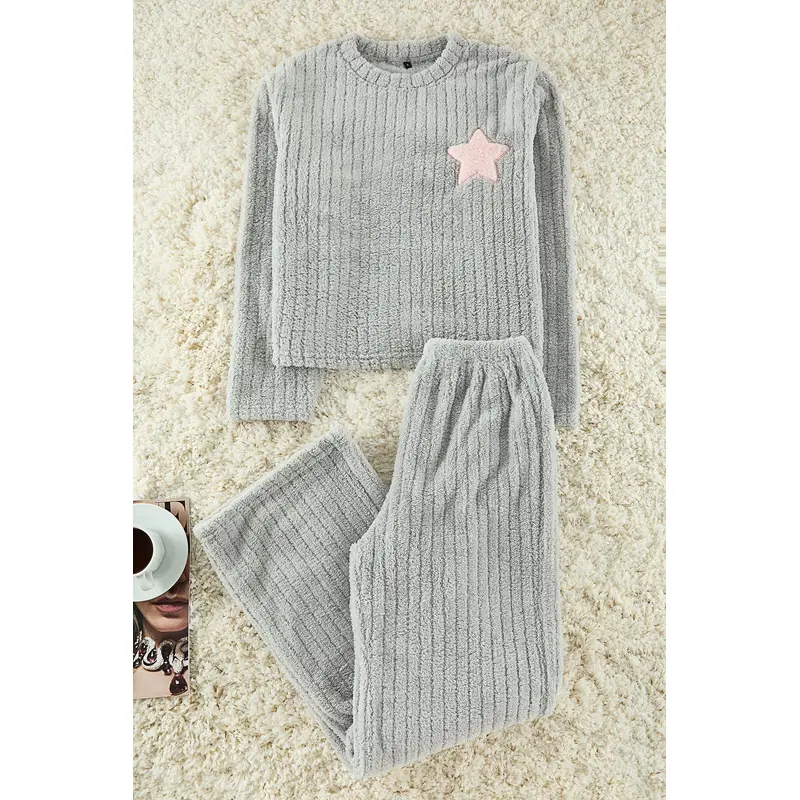 Women's Heart Long Lounge/home Relaxed Pajama Set