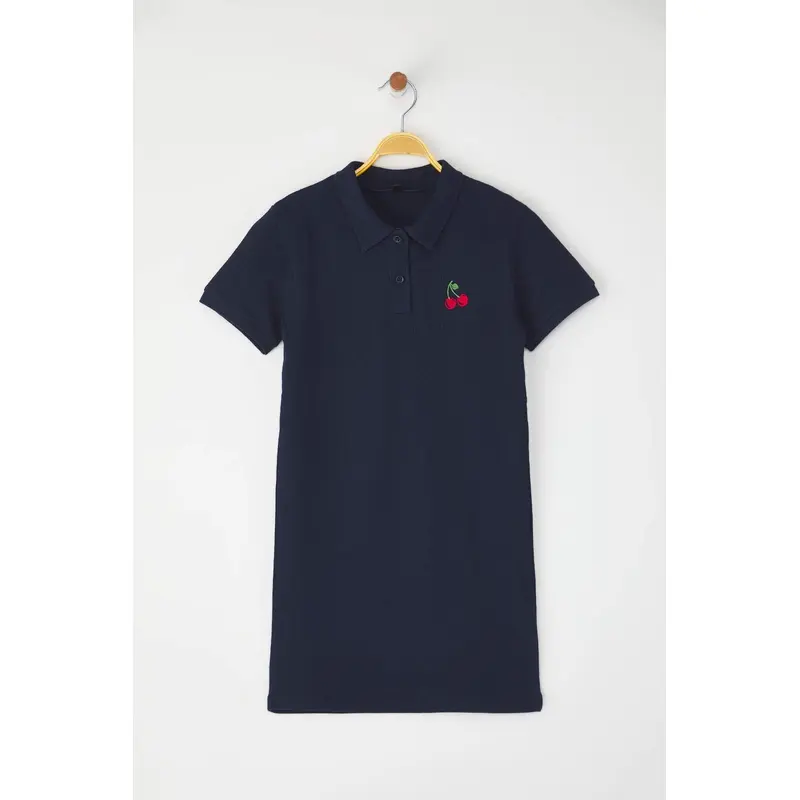 kds Girls Navy Blue Flowering Short / Mini Short Casual/daily Regular Dress