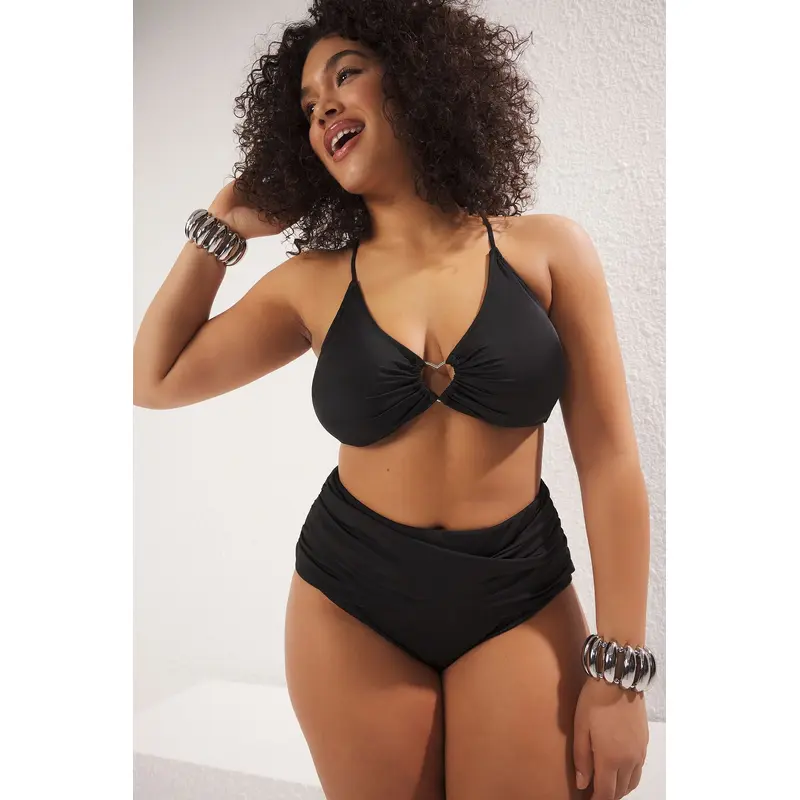 Curve Women's Plain Removable Cup Plus Size Bikini Top