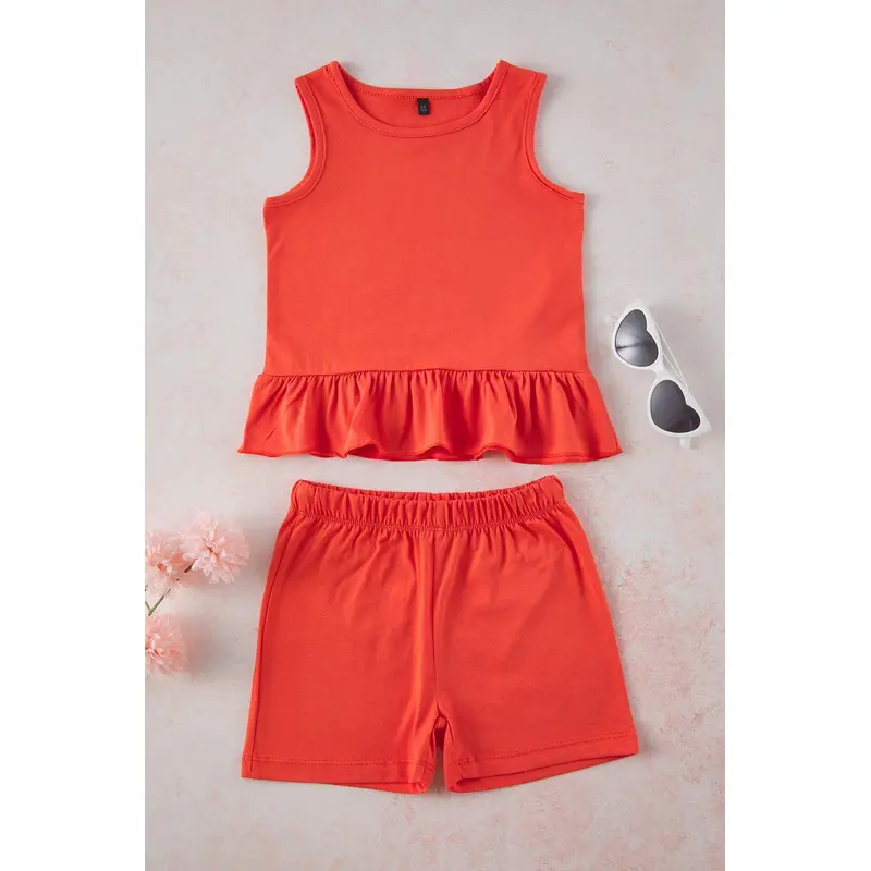 kds Girls Rosa Straight Sleeveless Casual/daily Regular Two Piece Sets