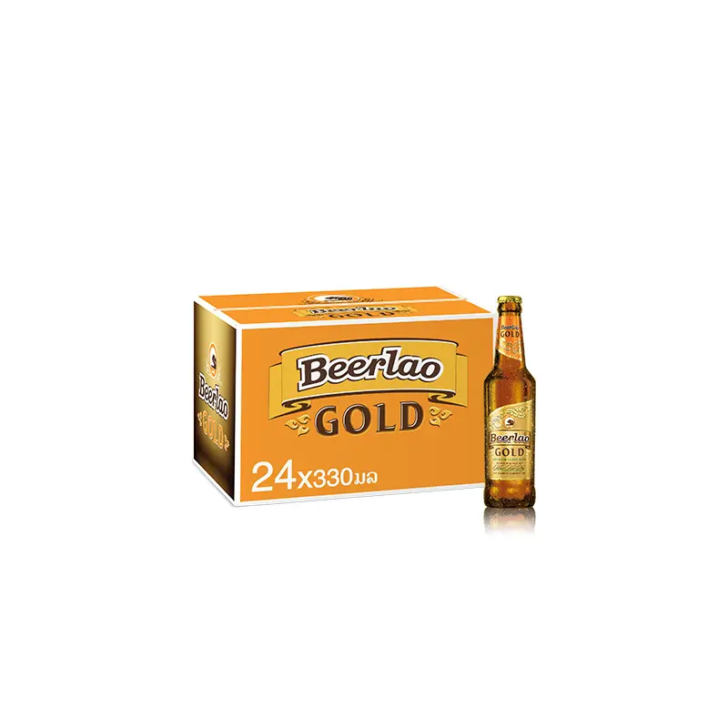 Beerlao Gold 330ml bottle per box of 24 bottles