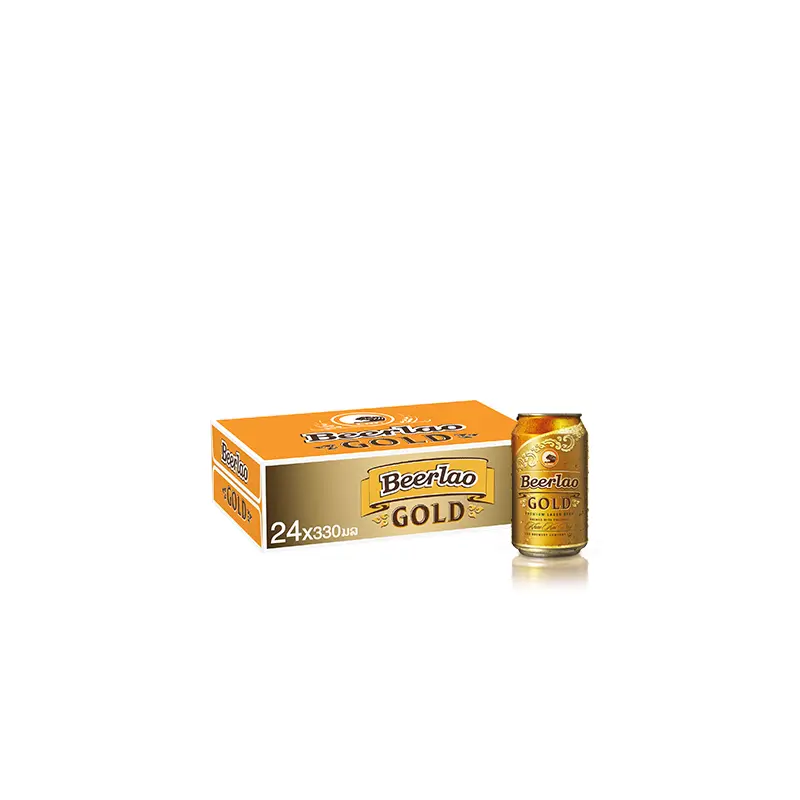 Beerlao Gold 330ml can per box of 24 cans
