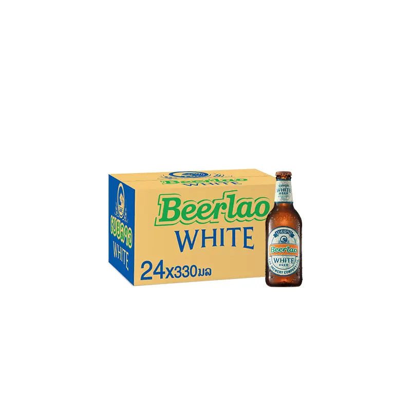 Beerlao White 330ml bottle per box of 24 bottles