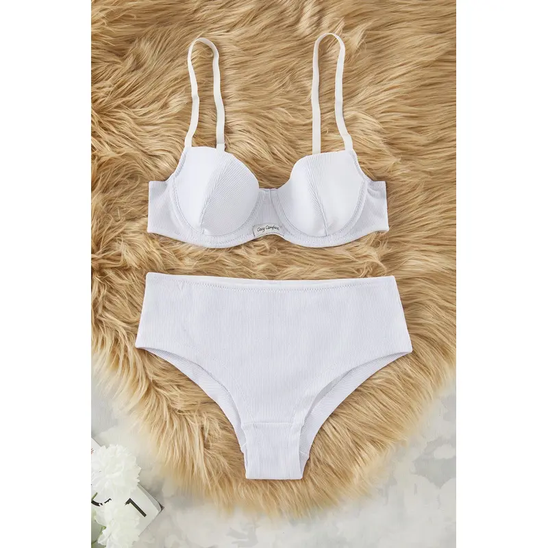 Women's 2 Pack Plain Fixed Cup Underwear Set