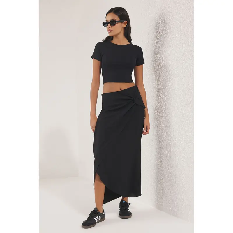 Women's Straight Midi Double-Breasted / Anvelop Skirt