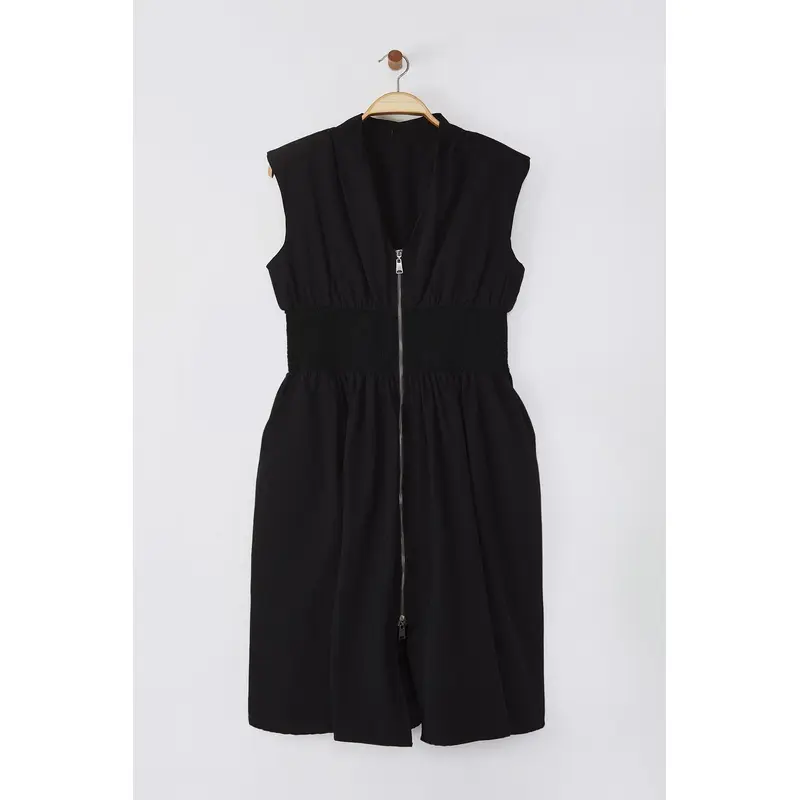 Curve Women's Plain Midi Sleeveless Evening / Daily Relaxed Fit Plus Size Dress