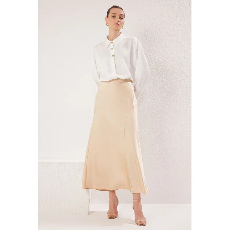 Modest Women's Plain Maxi A-Line Modest Skirts