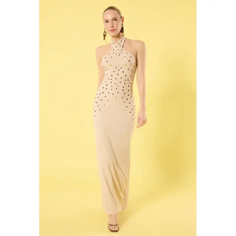 Beige Evening Dress & Graduation Dress