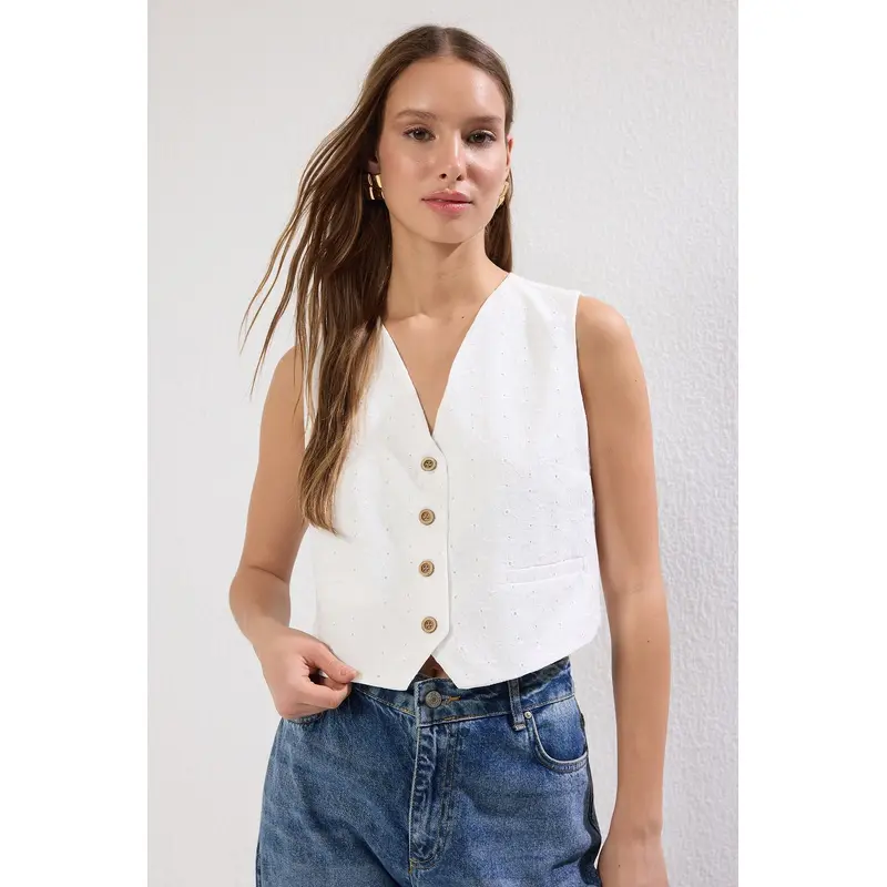 Women's Flowering Regular Waistcoat