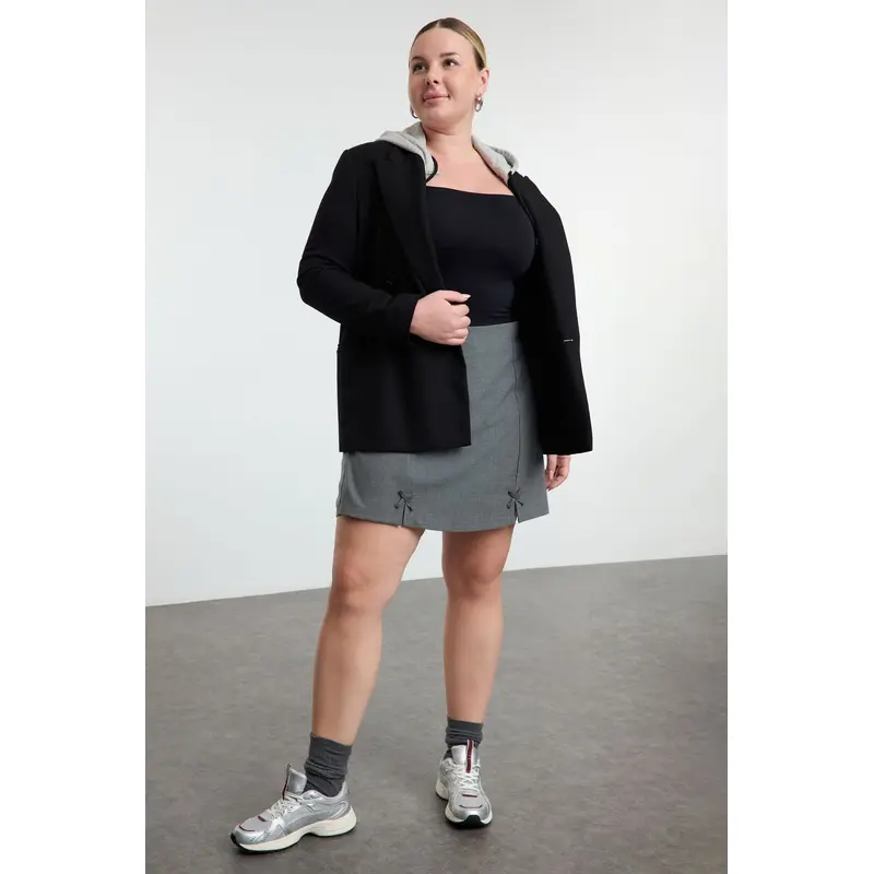 Curve Women's Straight High Waist Plus Size Shorts & Bermudas