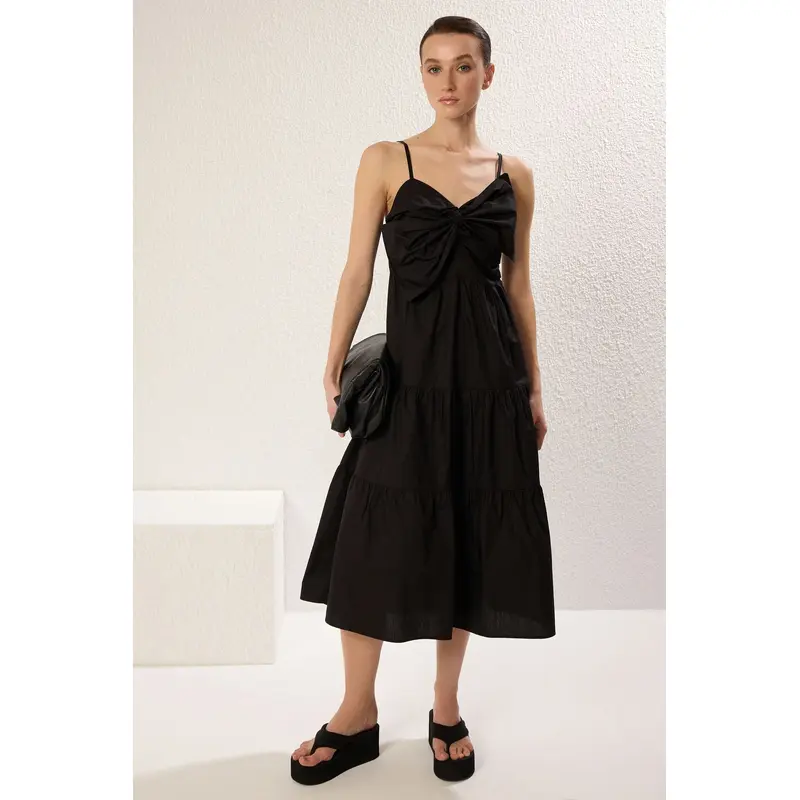 Women's Plain Midi Spaghetti Strap Casual Regular Dress