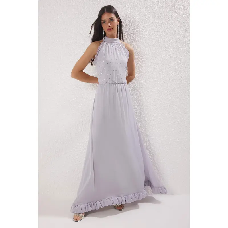 Women's Straight Maxi Sleeveless Graduation/prom Regular Evening Dress & Graduation Dress