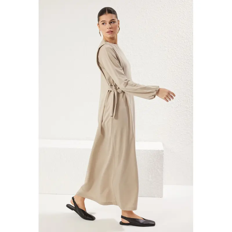 Modest Women's Plain Maxi Long Casual Fitted Modest Dresses