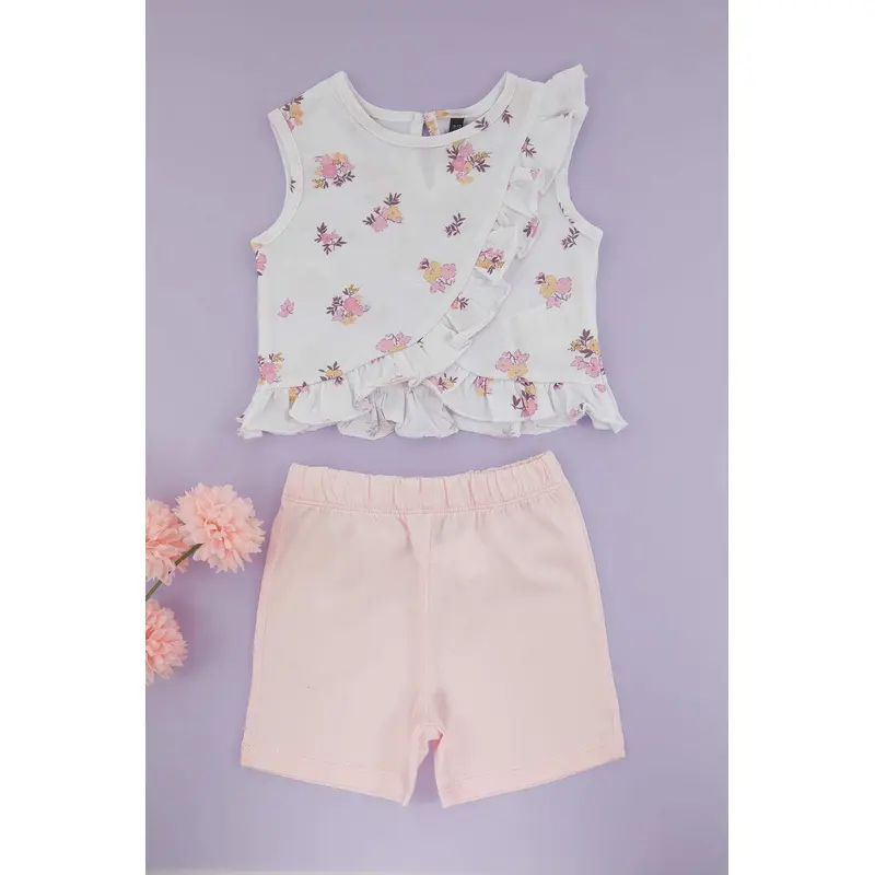 kds Girls Printed Sleeveless Casual/daily Regular Two Piece Sets