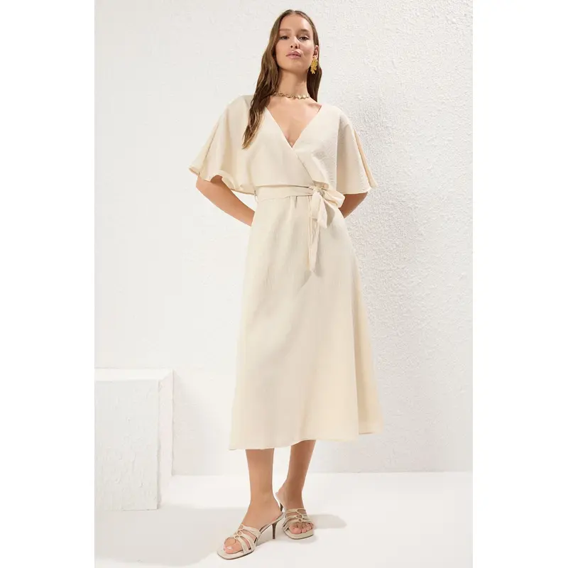 Women's Plain Midi Short Casual Regular Dress