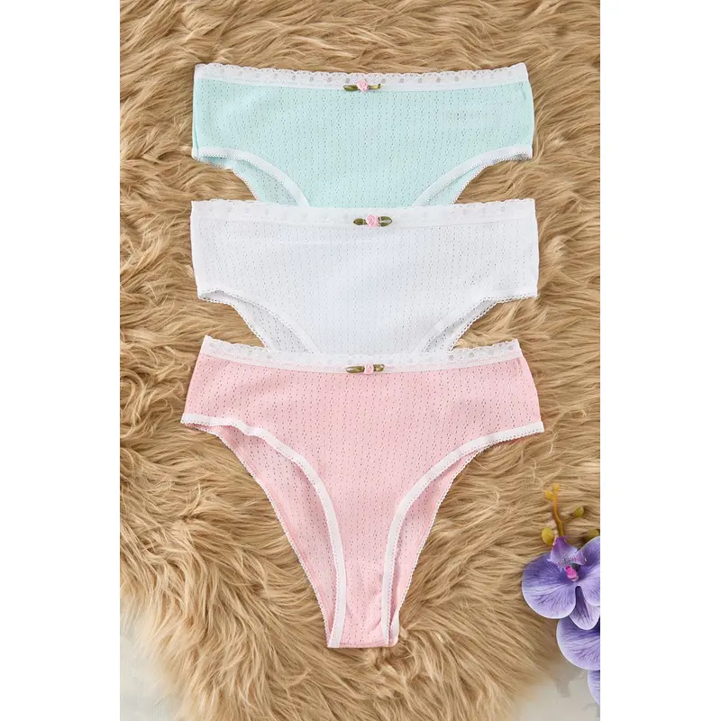 Women's 3 Pack Rosa Plain Briefs