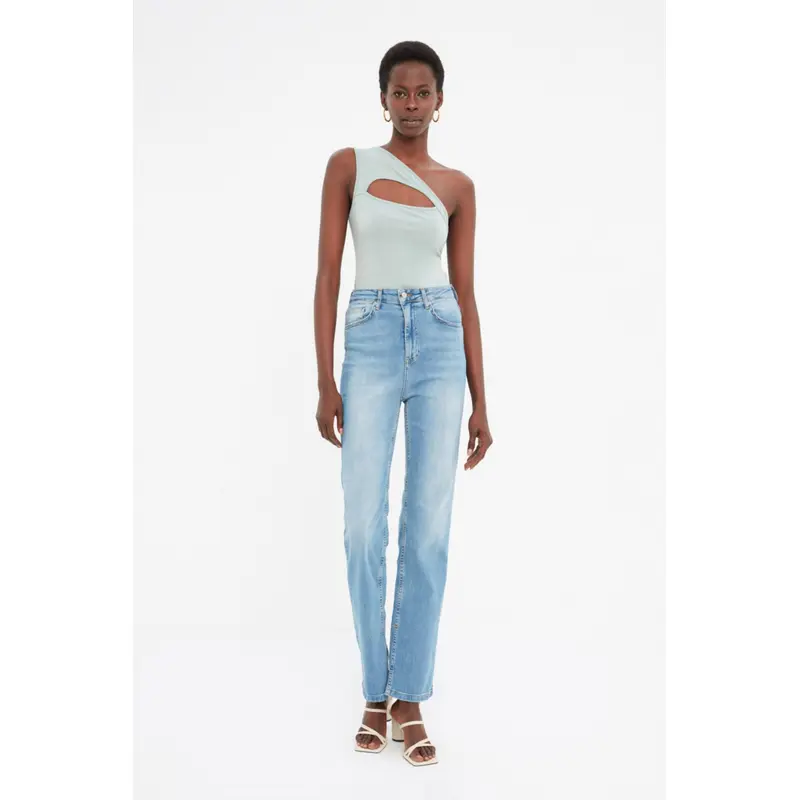 Slit High Waist Slim Flare Jeans Twoss22Je0643