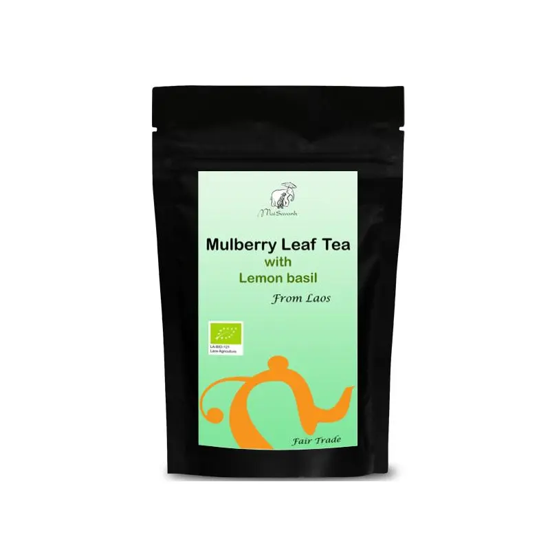 Premium Mulberry Leaf Tea with Lemon Basil 50g - Organic Herbal Blend