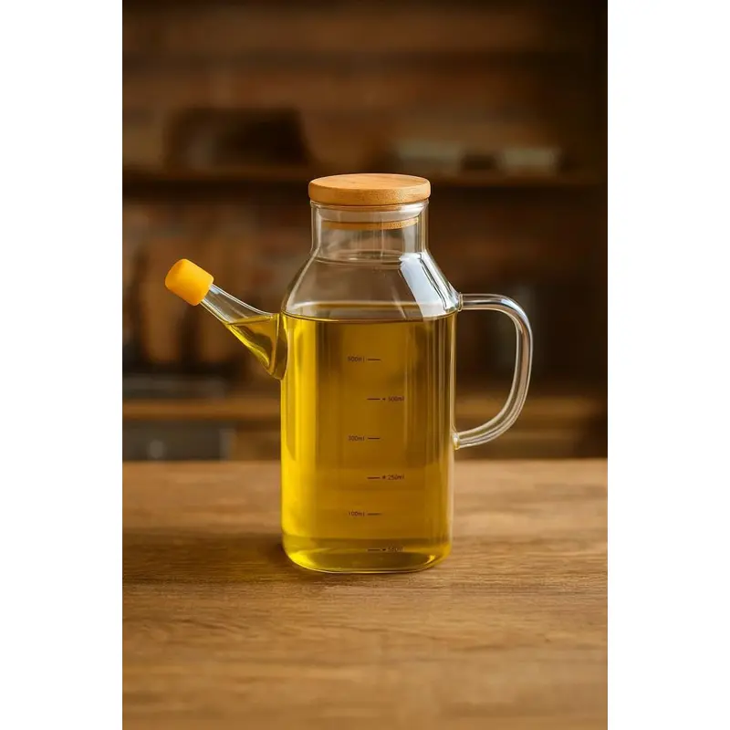 Bambum Petto - Bamboo Lid Oil Can 600Ml