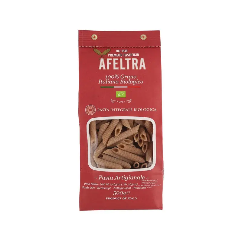 AFELTRA Organic Whole Wheat Penne Rigata  (500g)
