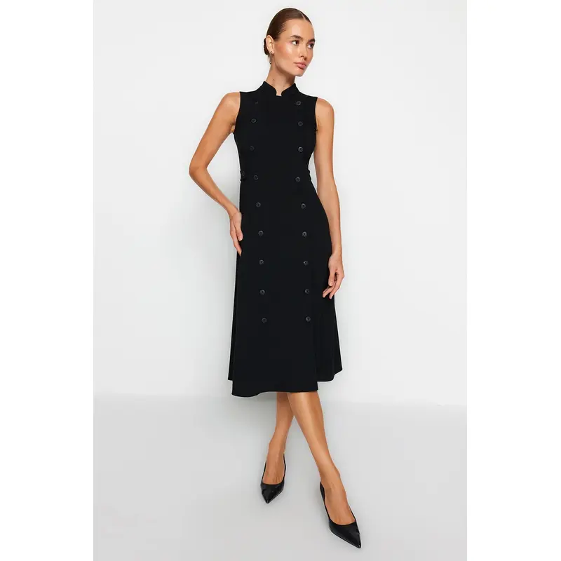 Women's Plain Midi Sleeveless Evening / Daily Regular Fit Dress