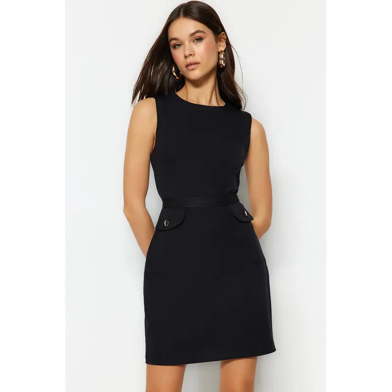 Women's Plain Mini Sleeveless Business Regular fit Dress